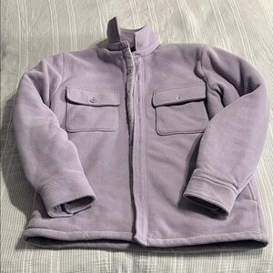 Aritzia Light Purple Quilted Fleece Jacket